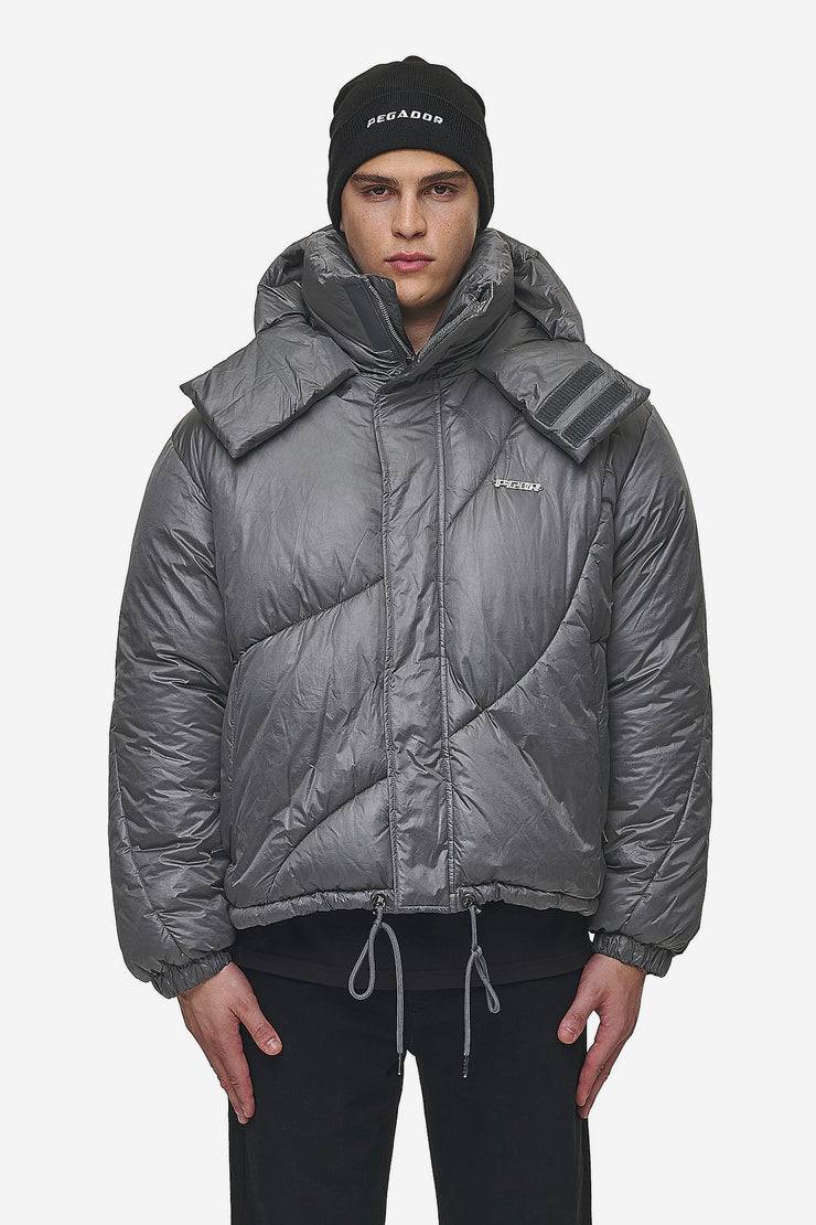 Pegador Henry Vintage Oversized Puffer Jacket Anthracite Tiefpreis