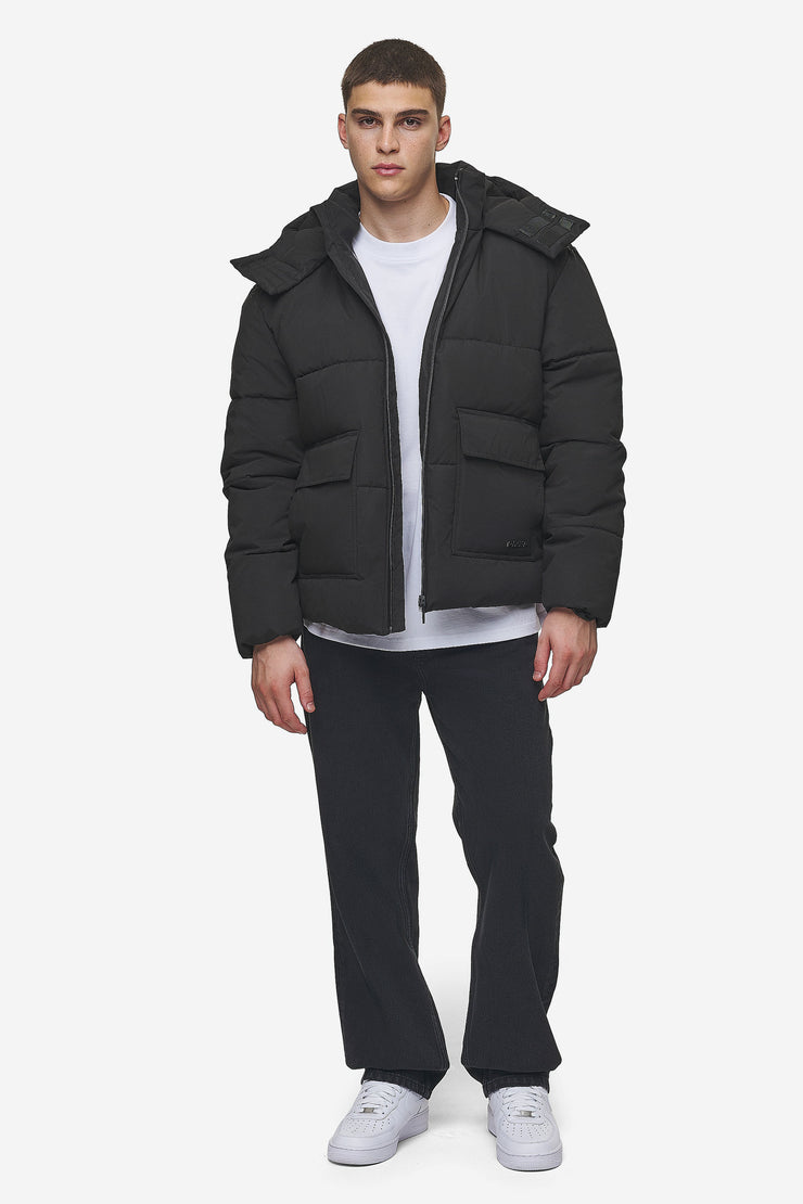 Pegador Carvel Water-Reactive Logo Puffer Jacket Black Kostenlose Rückgabe