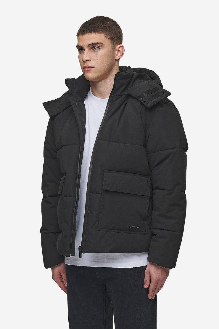 Pegador Carvel Water-Reactive Logo Puffer Jacket Black Kostenlose Rückgabe