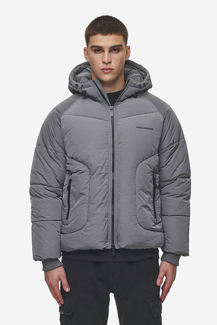 Pegador Toby Crushed Raglan Puffer Jacket Anthracite Letzte 2 Tage