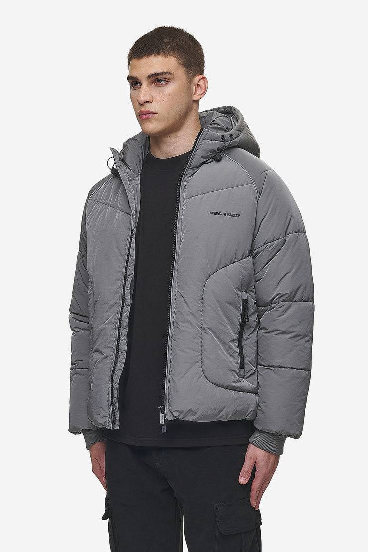 Pegador Toby Crushed Raglan Puffer Jacket Anthracite Letzte 2 Tage