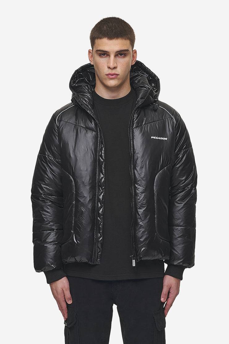 Pegador Toby Raglan Puffer Jacket Black Letzter Tag