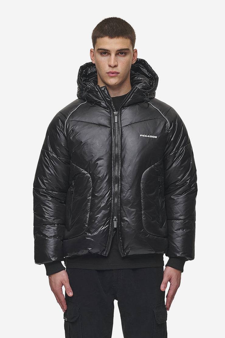 Pegador Toby Raglan Puffer Jacket Black Letzter Tag