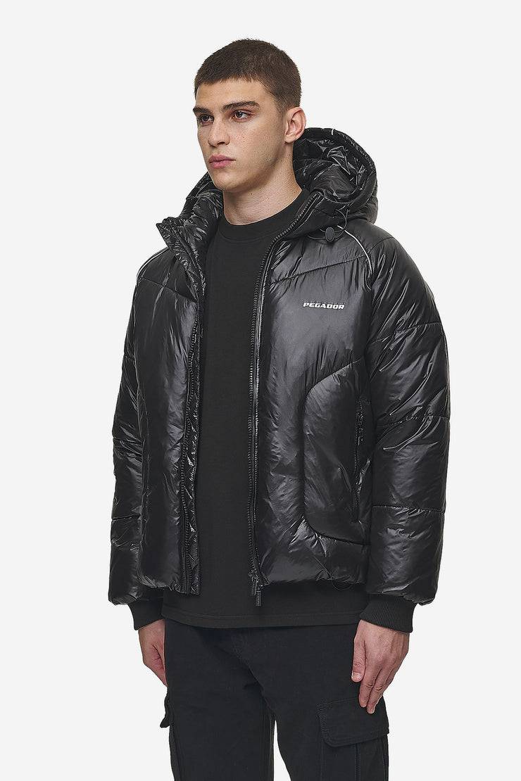 Pegador Toby Raglan Puffer Jacket Black Letzter Tag