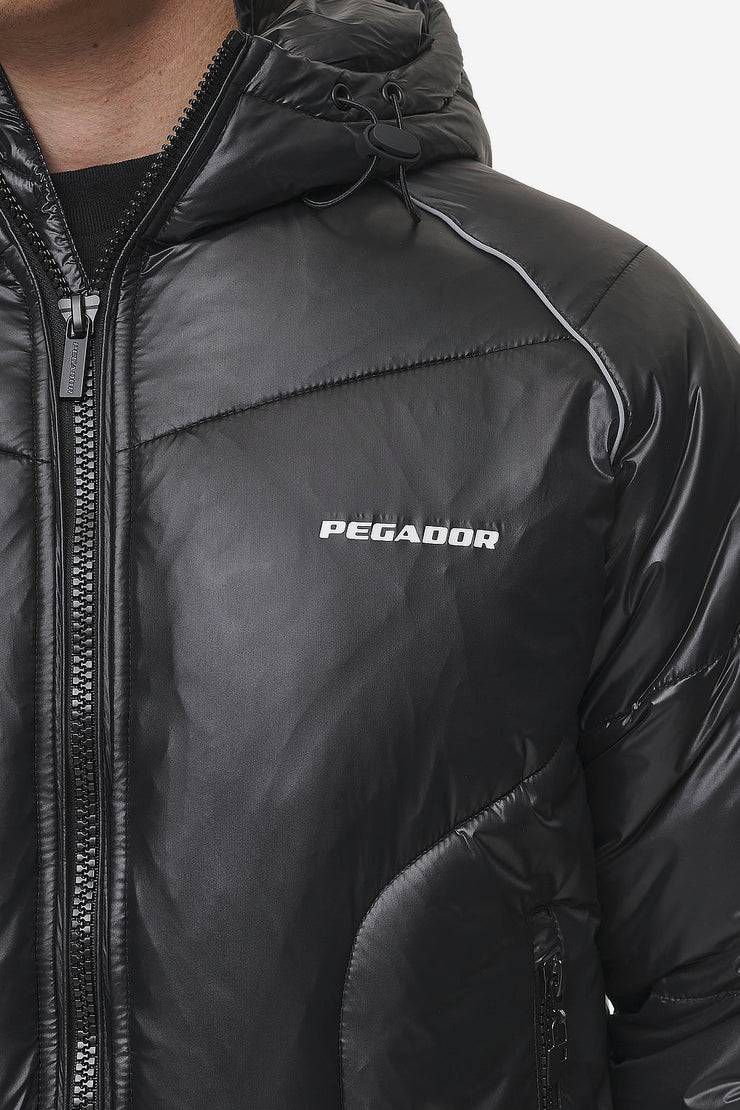 Pegador Toby Raglan Puffer Jacket Black Letzter Tag