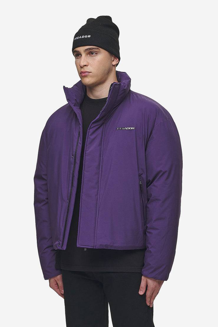 Pegador Lavoy Cropped Boxy Puffer Jacket Deep Purple Zeitbegrenzte Promotion