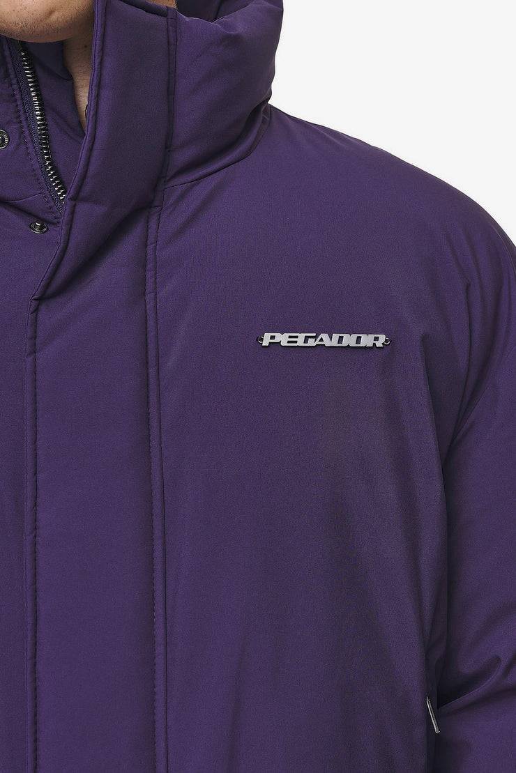 Pegador Lavoy Cropped Boxy Puffer Jacket Deep Purple Zeitbegrenzte Promotion