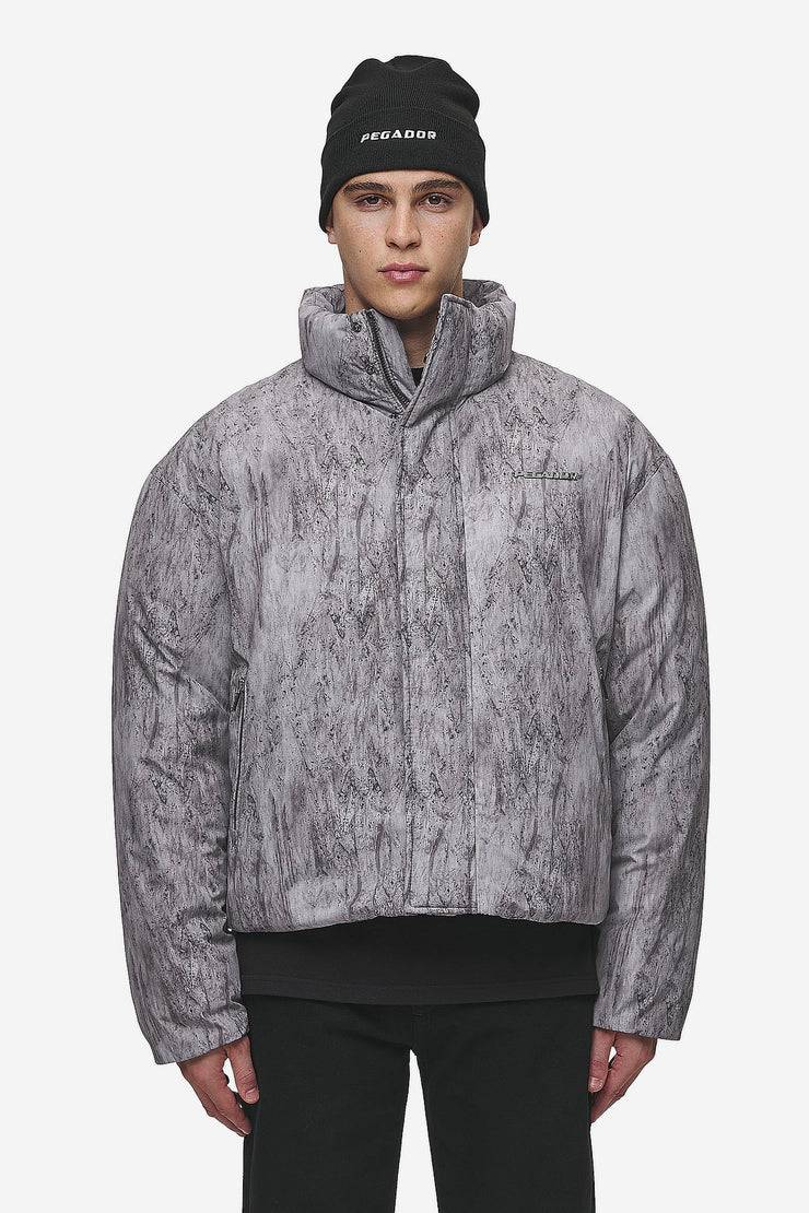 Pegador Lavoy Ripstop Crushed Cropped Boxy Puffer Jacket Steel Grey Bis zu 50% Rabatt