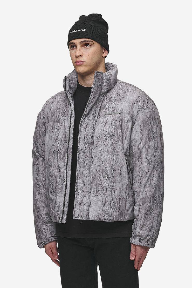 Pegador Lavoy Ripstop Crushed Cropped Boxy Puffer Jacket Steel Grey Bis zu 50% Rabatt