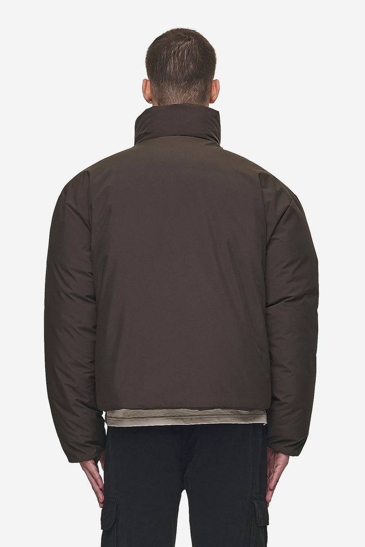 Pegador Lavoy Cropped Boxy Puffer Jacket Dark Brown Bis zu 60% Rabatt