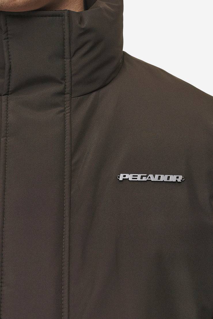 Pegador Lavoy Cropped Boxy Puffer Jacket Dark Brown Bis zu 60% Rabatt