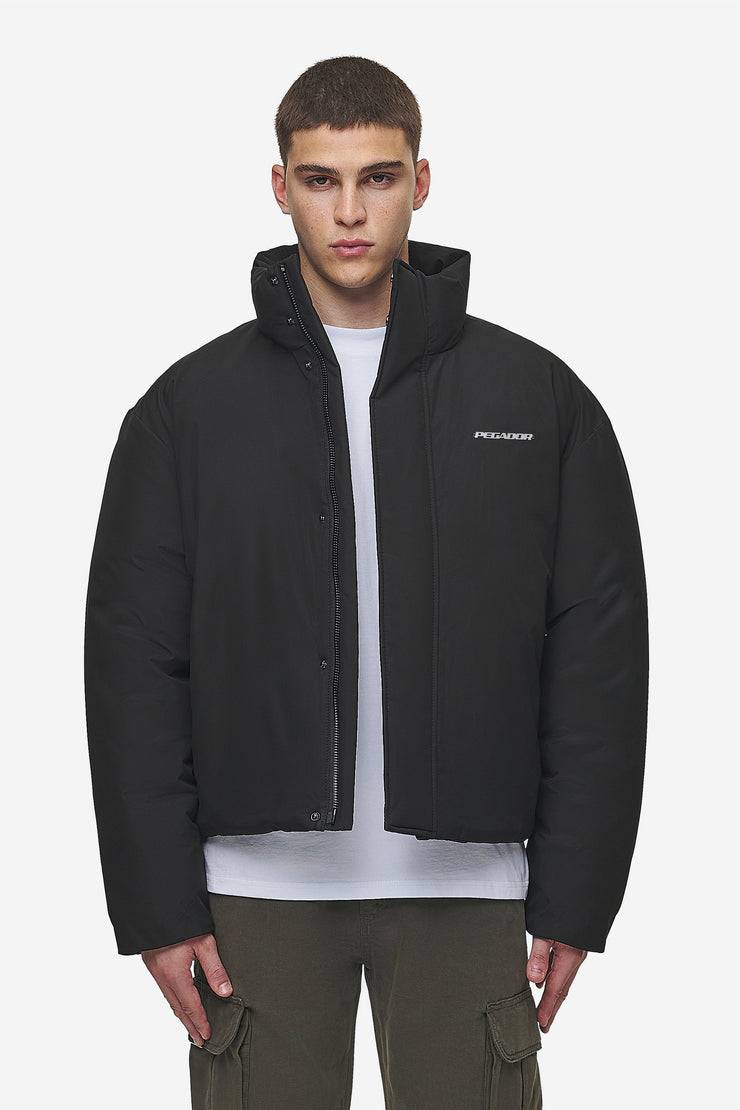 Pegador Lavoy Cropped Boxy Puffer Jacket Black Bis zu 65% Rabatt