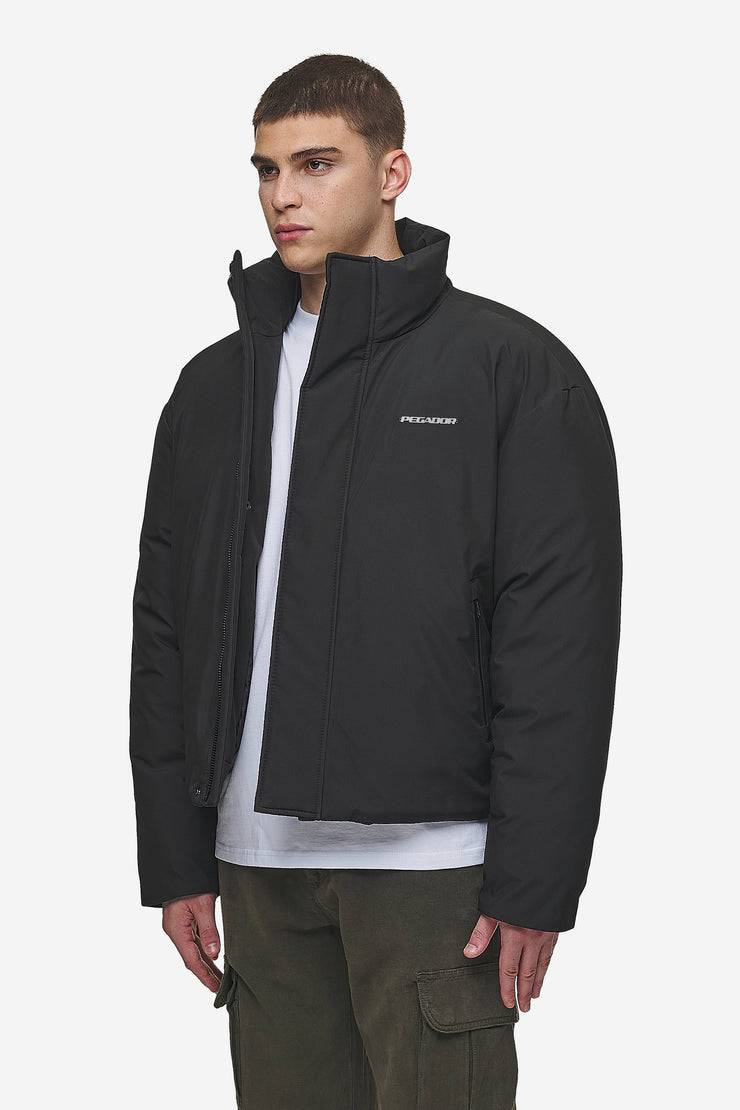 Pegador Lavoy Cropped Boxy Puffer Jacket Black Bis zu 65% Rabatt
