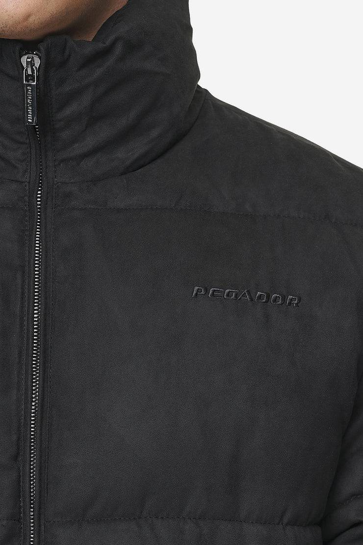 Pegador Sidan Velour Puffer Jacket Black Nur für heute