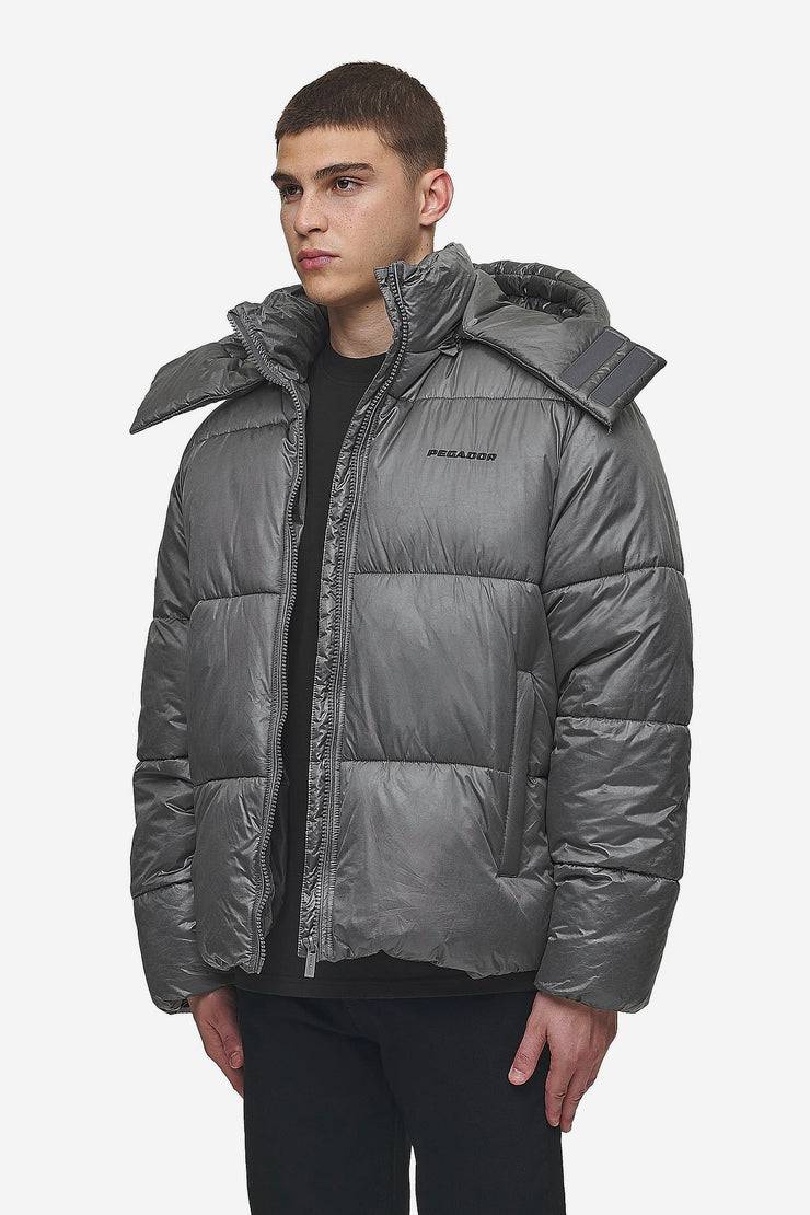 Pegador Marten Vintage Puffer Jacket Anthracite Sonderangebot der Fabrik