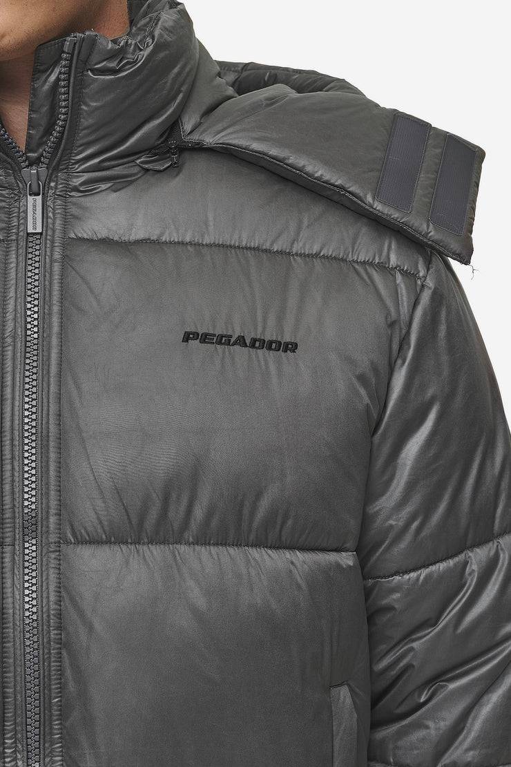 Pegador Marten Vintage Puffer Jacket Anthracite Sonderangebot der Fabrik