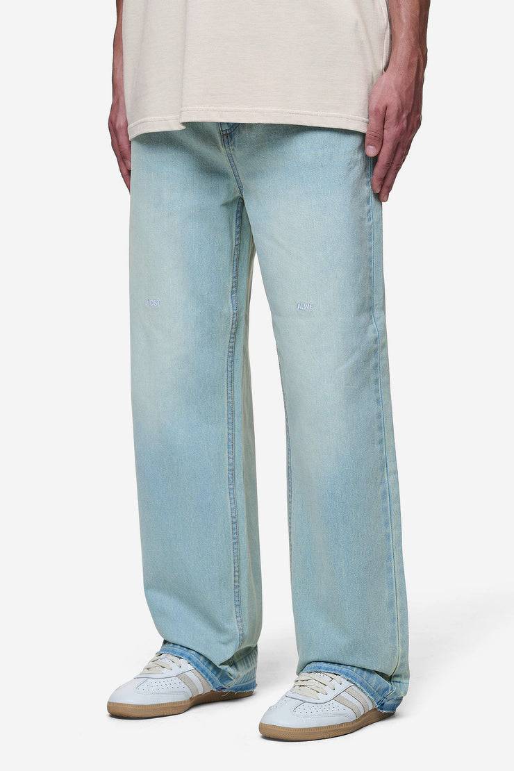 Pegador Barrow Wide Baggy Jeans Sand Washed Blue Nur noch ein Tag übrig
