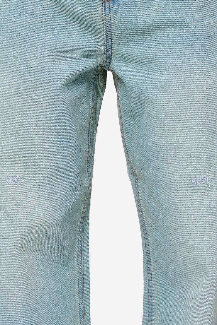 Pegador Barrow Wide Baggy Jeans Sand Washed Blue Nur noch ein Tag übrig