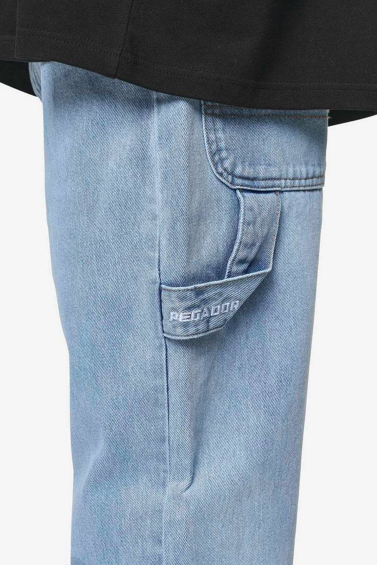 Pegador Daule Baggy Workwear Jeans Washed Light Blue Schlussverkauf