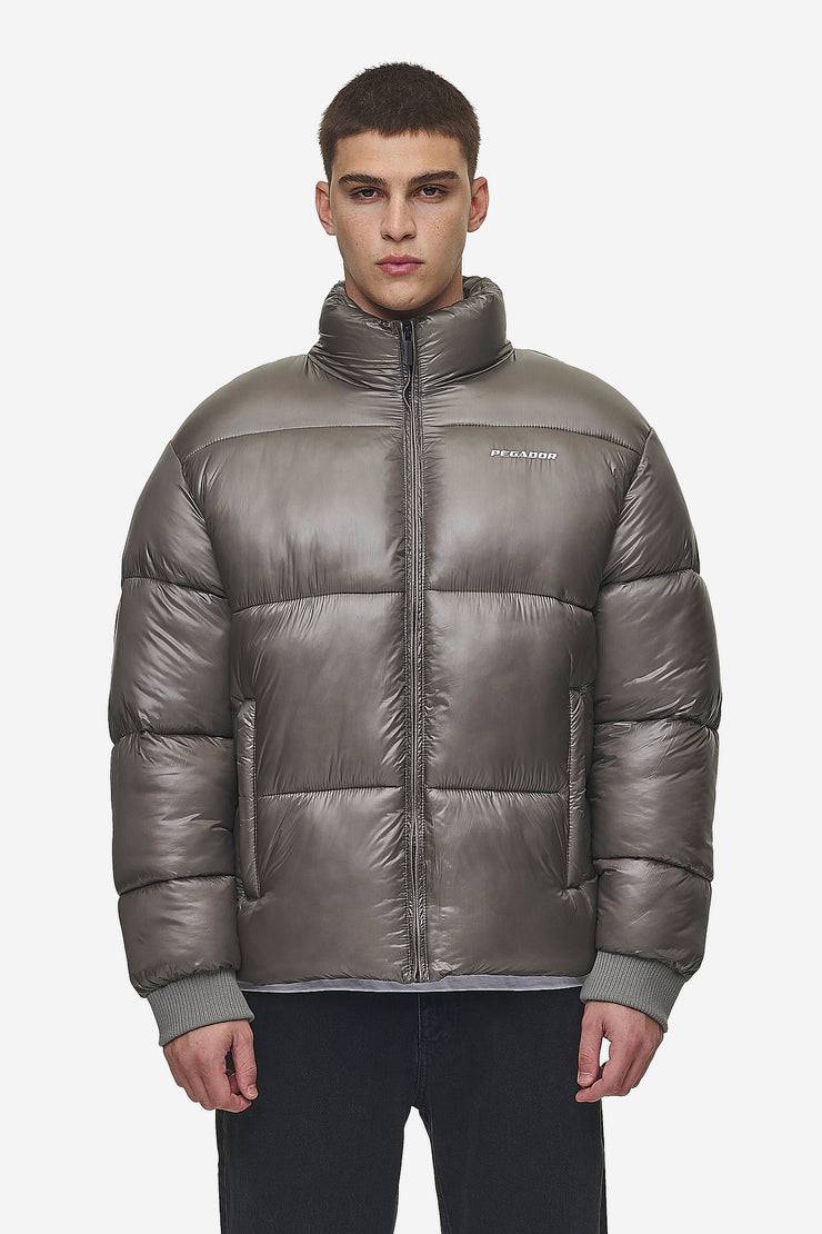 Pegador Solin Light Glossy Puffer Jacket Rock Grey Online Shopping