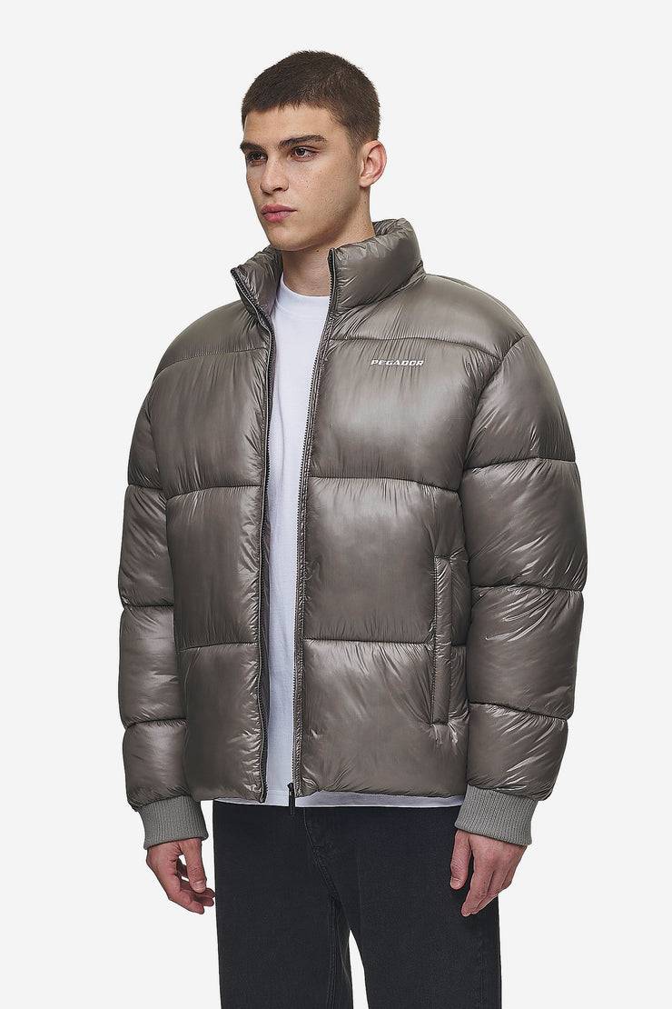 Pegador Solin Light Glossy Puffer Jacket Rock Grey Online Shopping