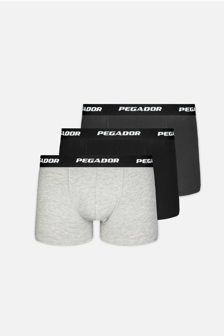 Pegador Tantun Boxershorts 3 Pack Grey Melange Black Anthracite Black Friday