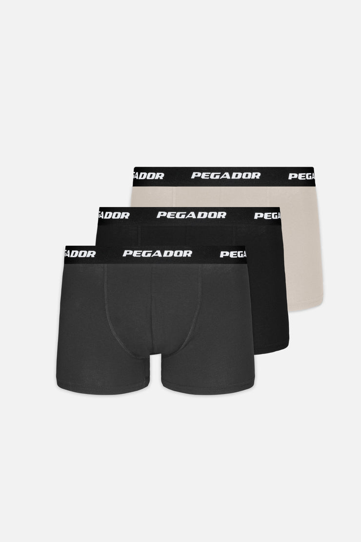 Pegador Tantun Boxershorts 3 Pack Light Beige Anthracite Black Cyber Monday