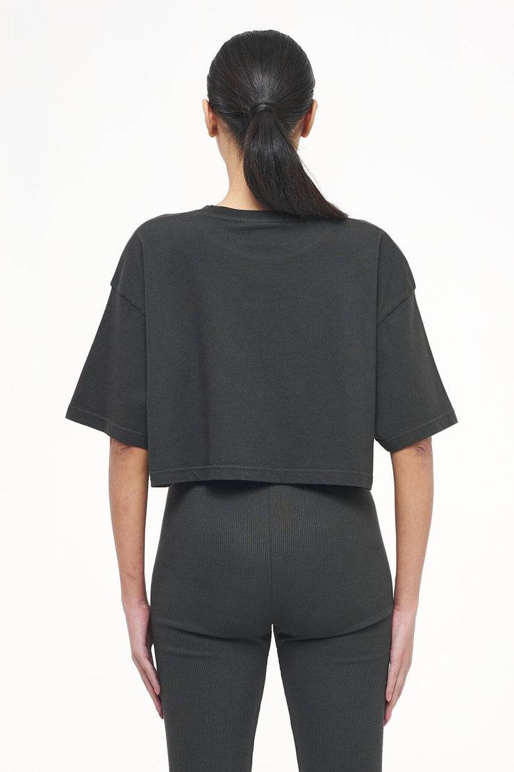 Pegador Layla Oversized Cropped Tee Vintage Washed Iron Grey Gum Blitzangebot