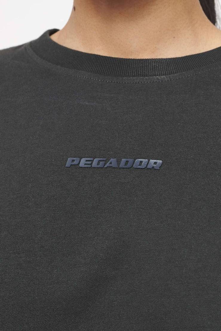 Pegador Layla Oversized Cropped Tee Vintage Washed Iron Grey Gum Blitzangebot