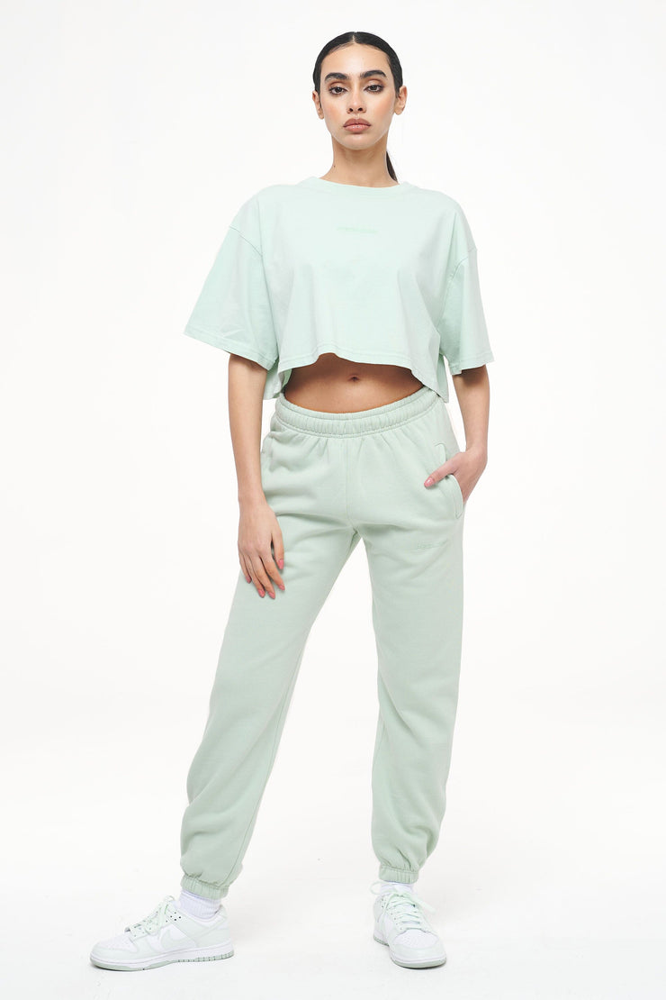 Pegador Grace High Waisted Sweat Pants Vintage Washed Milky Green Gum Saisonale Angebote