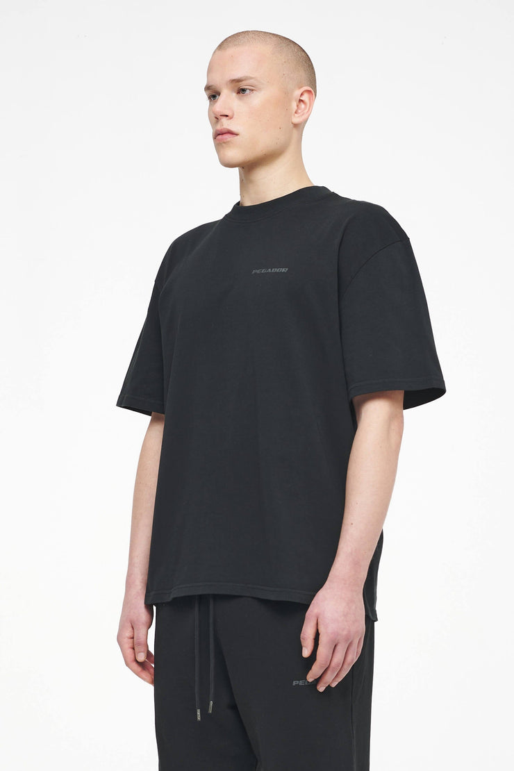 Pegador Logo Oversized Tee Vintage Washed Black Ink Gum Sonderangebote