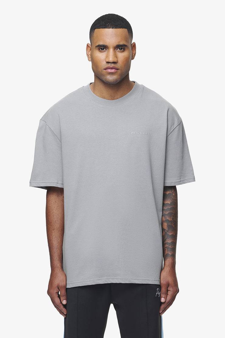 Pegador Logo Oversized Tee Vintage Washed Dusk Grey Gum Riesige Ersparnisse