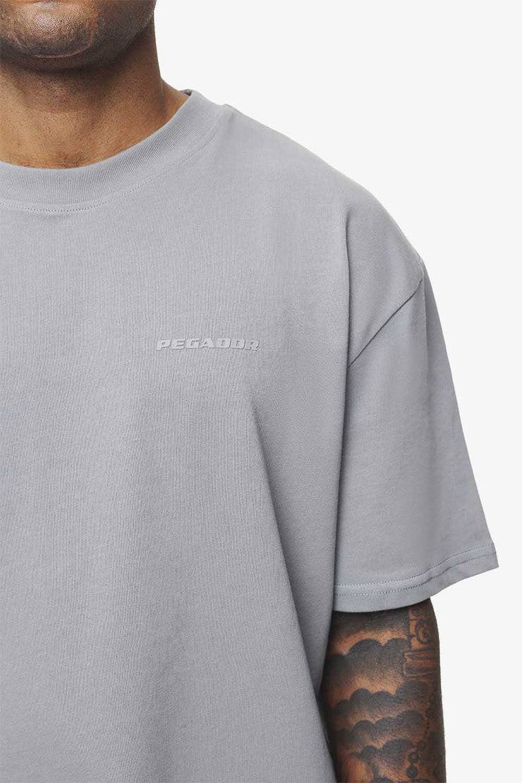 Pegador Logo Oversized Tee Vintage Washed Dusk Grey Gum Riesige Ersparnisse