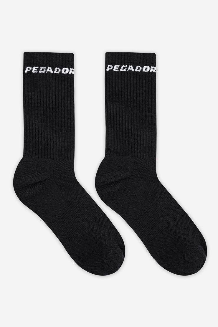 Pegador Side Logo Socks Black White Bis zu 60% Rabatt