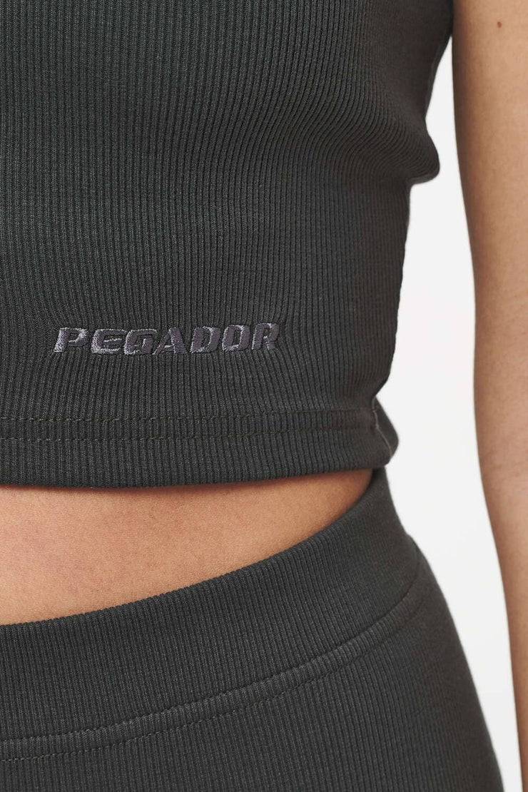 Pegador Ayla Crop Top Vintage Washed Iron Grey zollfrei