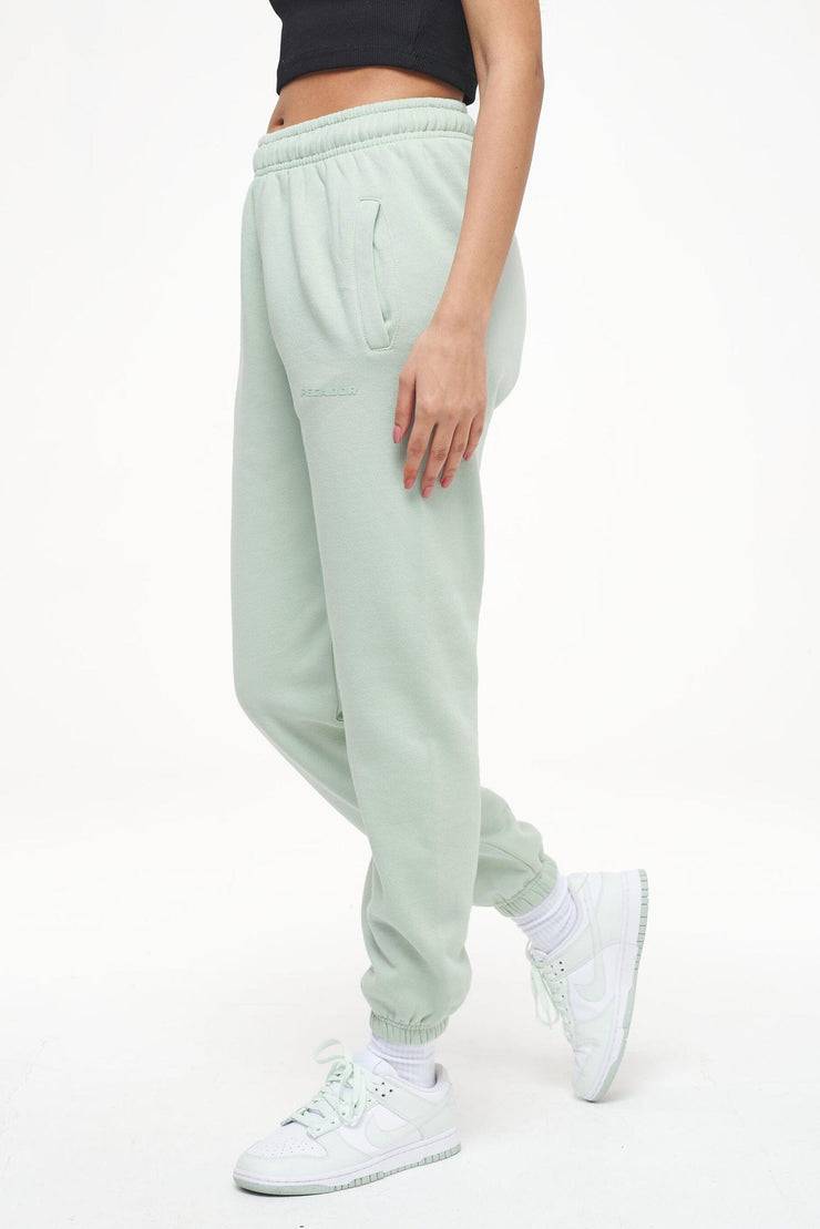 Pegador Grace High Waisted Sweat Pants Vintage Washed Milky Green Gum Online