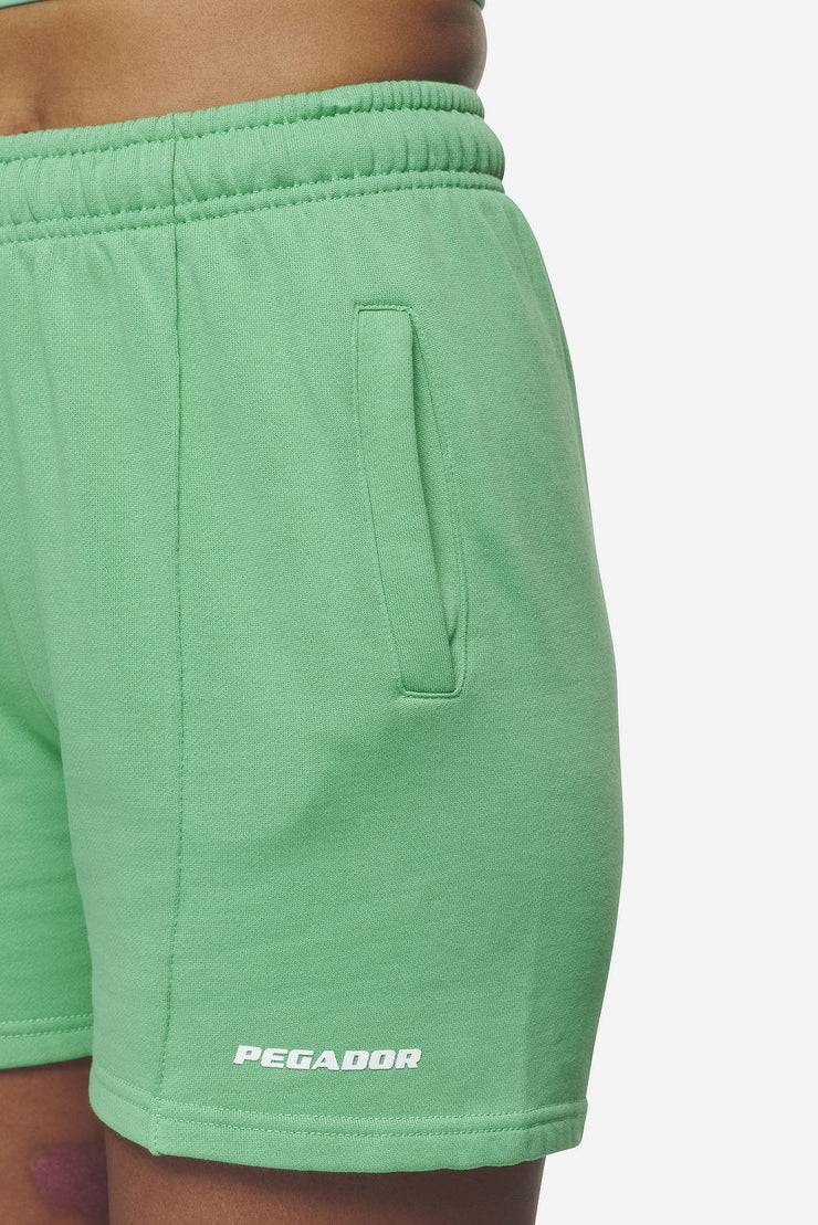 Pegador Sully High Waisted Shorts Washed Peppermint Green White Gum Angebote