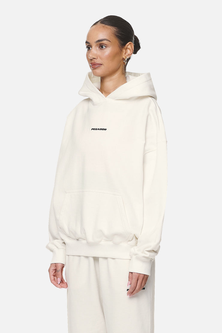 Pegador Clarita Logo Oversized Hoodie Washed Coconut Milk Black Gum Sonderangebot