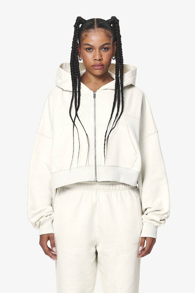 Pegador Marla Cropped Zip Hoodie Washed Salty Cream Gum Weihnachtsangebot