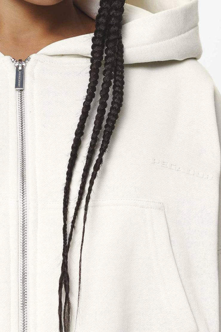Pegador Marla Cropped Zip Hoodie Washed Salty Cream Gum Weihnachtsangebot