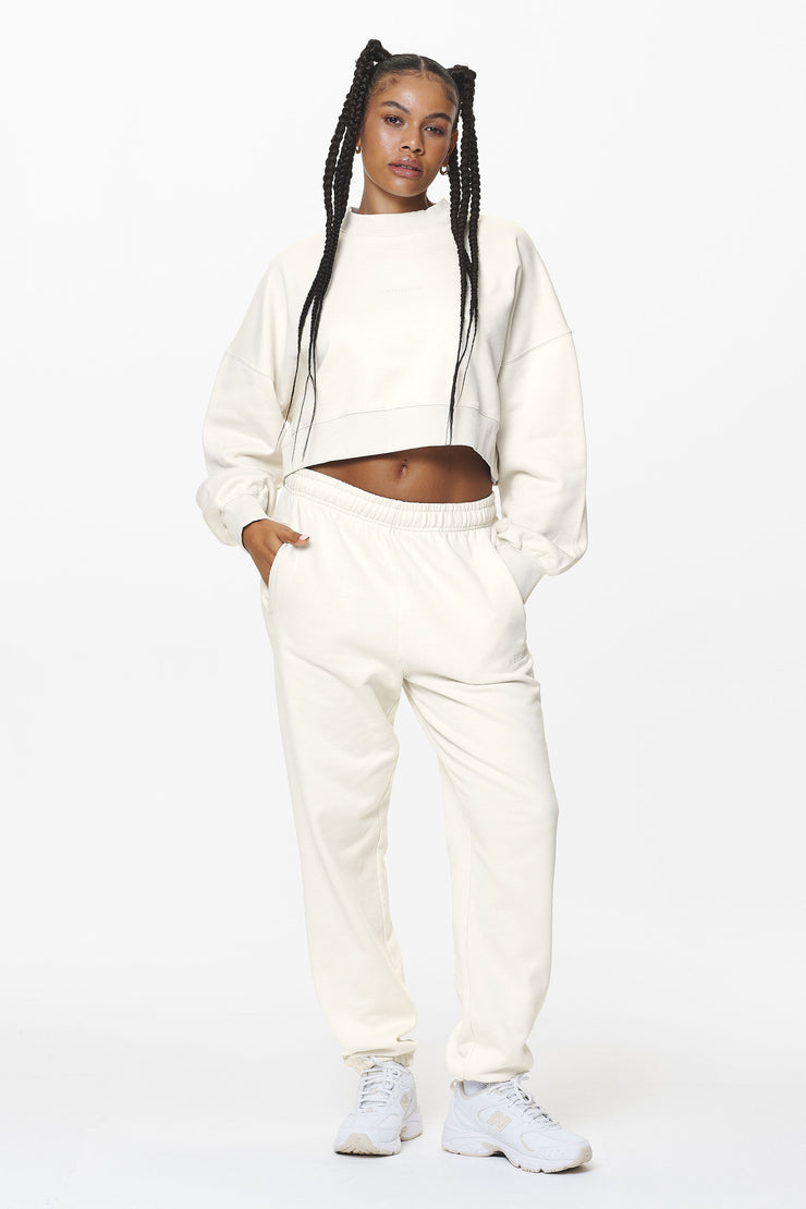 Pegador Londa Cropped Oversized Sweater Washed Salty Cream Gum Osterangebot