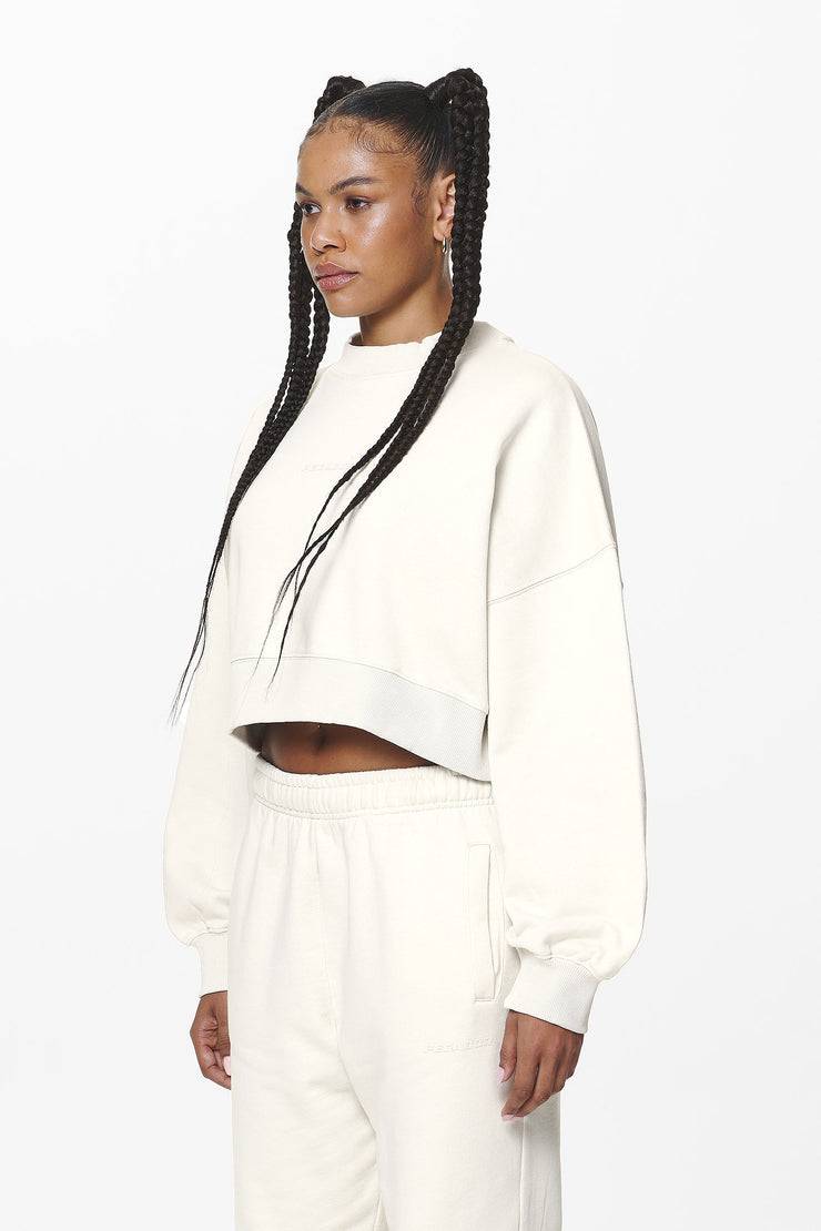 Pegador Londa Cropped Oversized Sweater Washed Salty Cream Gum Osterangebot