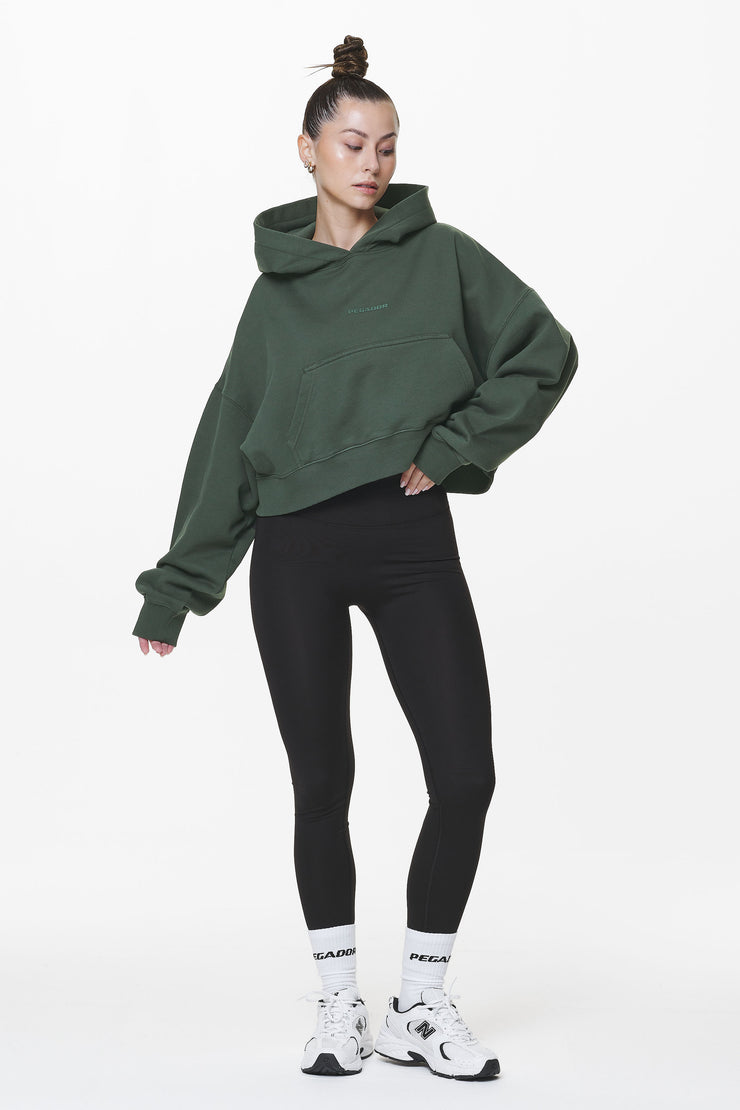 Pegador Salita Oversized Cropped Hoodie Washed Sage Green Gum Valentinstagsangebot