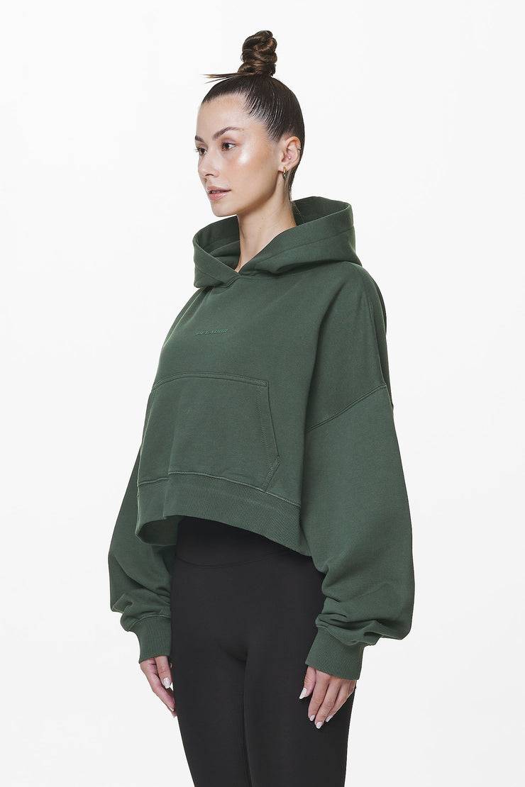 Pegador Salita Oversized Cropped Hoodie Washed Sage Green Gum Valentinstagsangebot