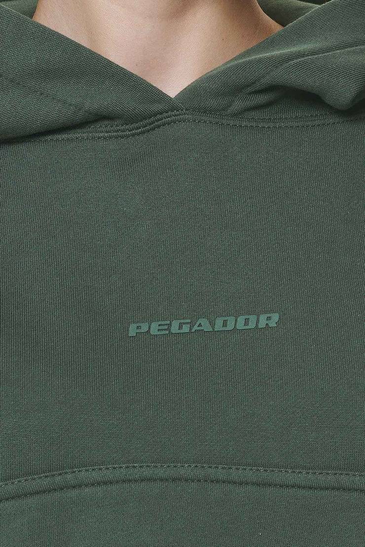Pegador Salita Oversized Cropped Hoodie Washed Sage Green Gum Valentinstagsangebot