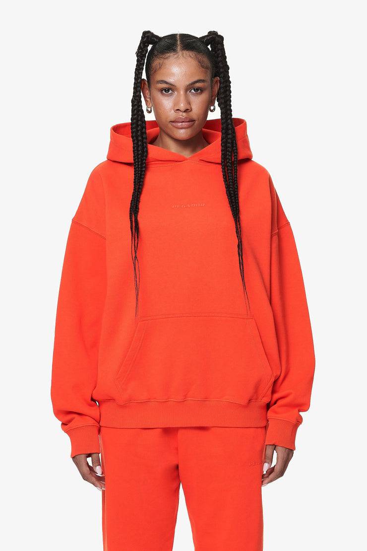Pegador Clarita Logo Oversized Hoodie Washed Signal Red Gum Top Angebot
