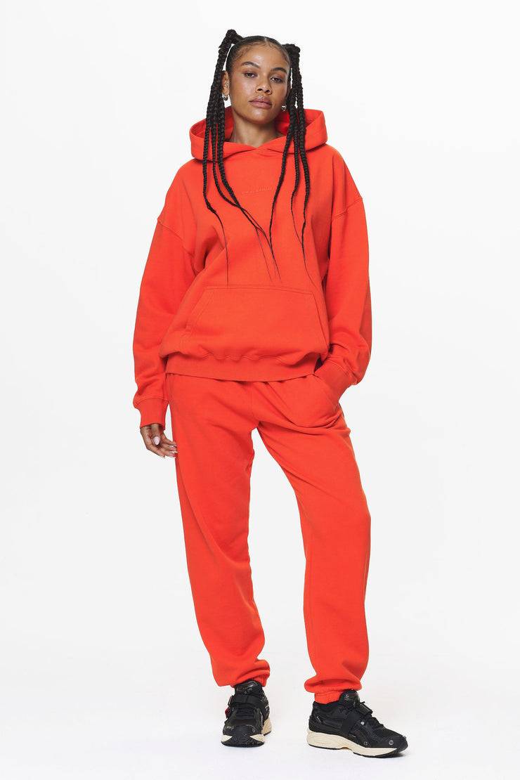 Pegador Clarita Logo Oversized Hoodie Washed Signal Red Gum Top Angebot