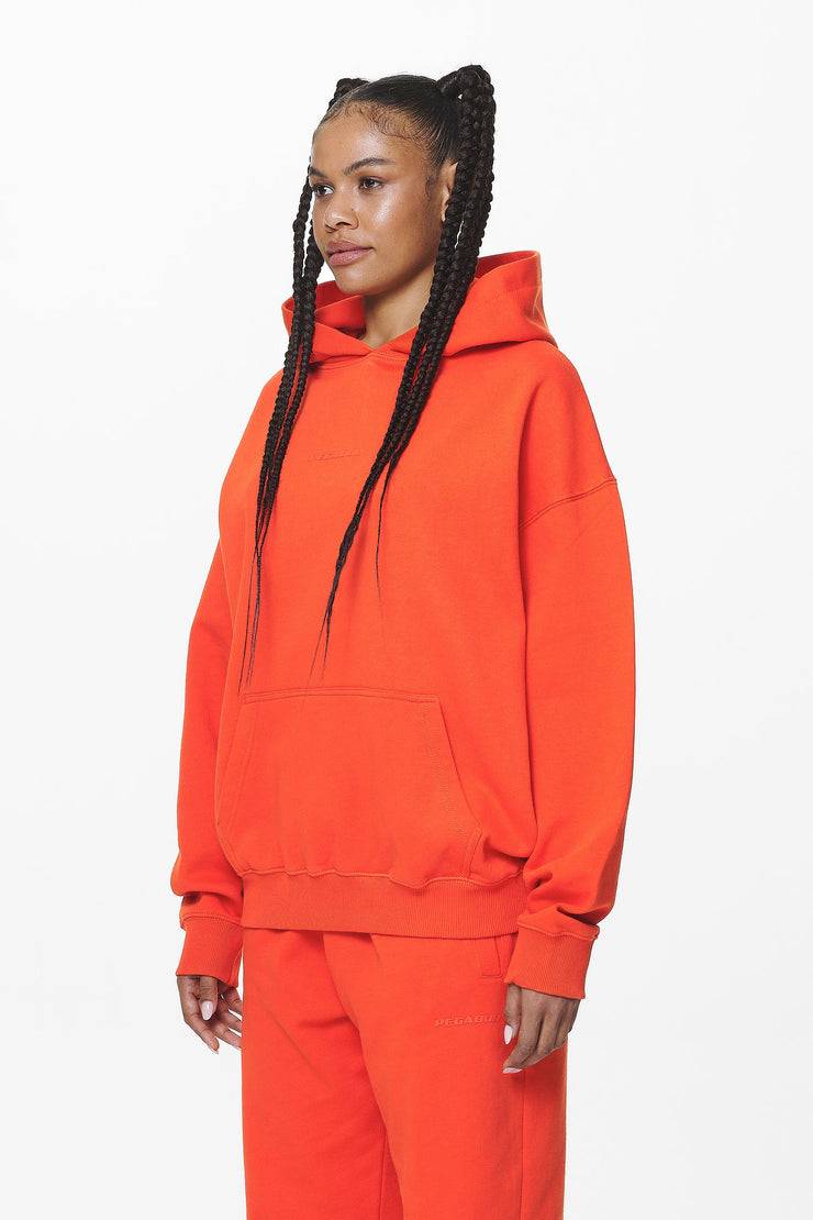 Pegador Clarita Logo Oversized Hoodie Washed Signal Red Gum Top Angebot