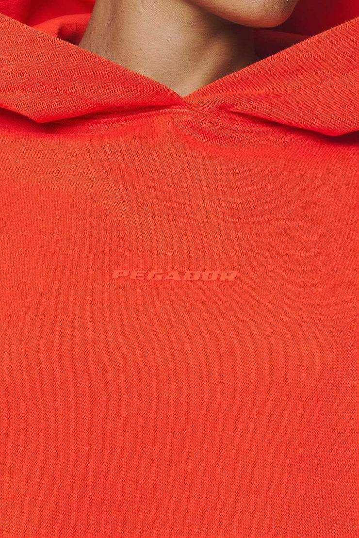 Pegador Clarita Logo Oversized Hoodie Washed Signal Red Gum Top Angebot