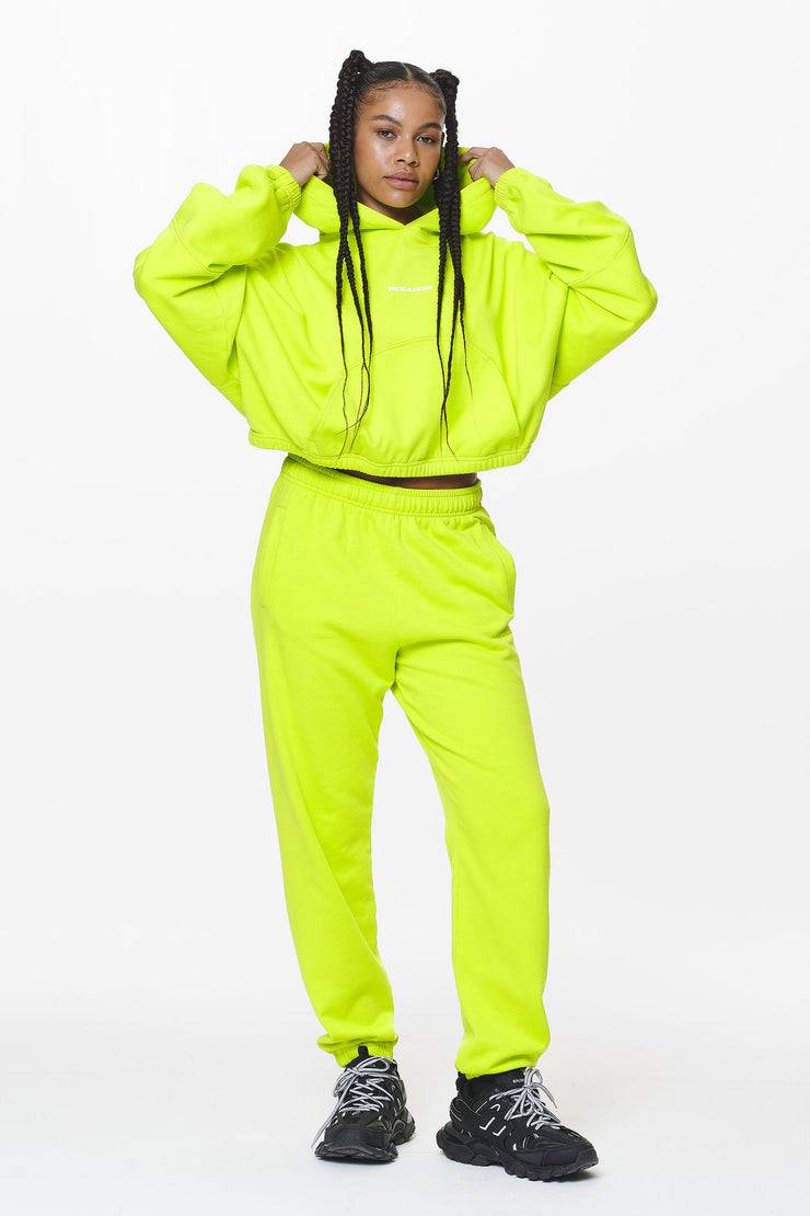 Pegador Villa High Waisted Sweat Pants Washed Lime Yellow Gum Exklusive Angebote